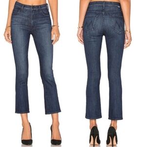 Mother The Insider Crop Jeans, Twilight Magic, Dark Wash, Size 26 (26X25.5)